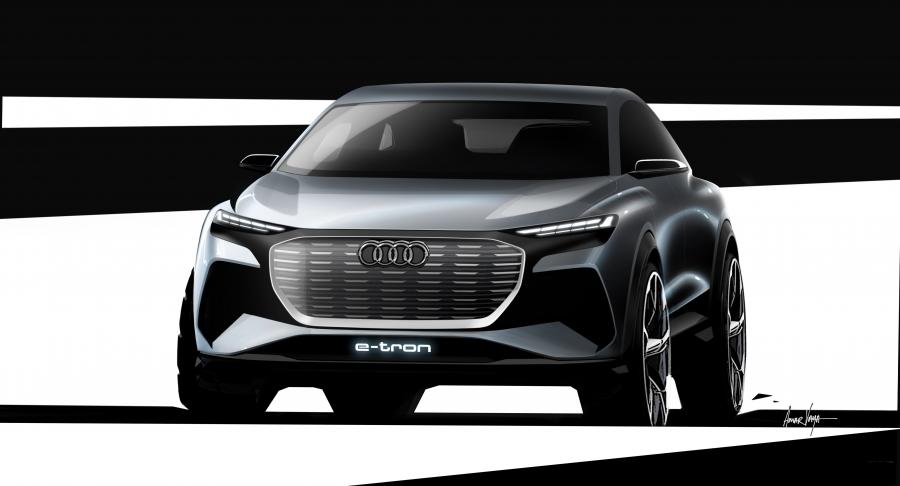 Эскиз Audi Q4 e-tron Concept 2019 года  (фото 13 из 28)